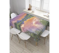 Прямоугольная скатерть JoyArty Небесное озеро из сатена tc_8990_120x145