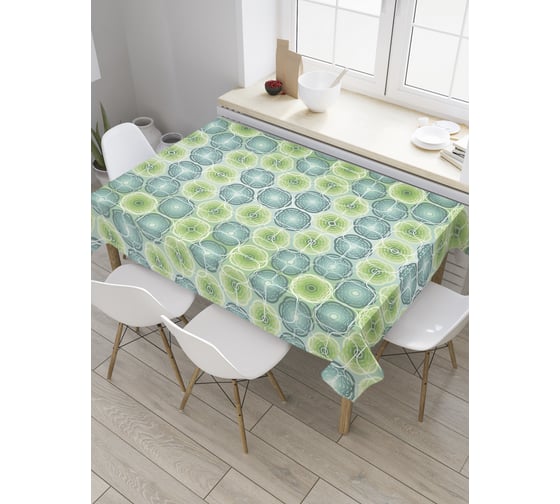 Прямоугольная скатерть JoyArty Плетение под квадратами из сатена tc_27973_120x145 1