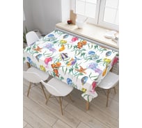 Прямоугольная скатерть JoyArty Подводные краски из сатена tc_21276_120x145