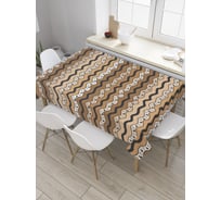 Прямоугольная скатерть JoyArty Лохматые волны из сатена tc_34776_120x145