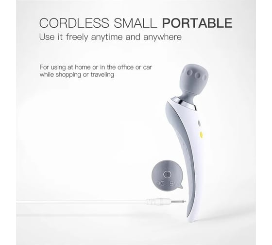 Умный вибромассажер для тела Fittop M-Wand, белый FMW931 WHITE