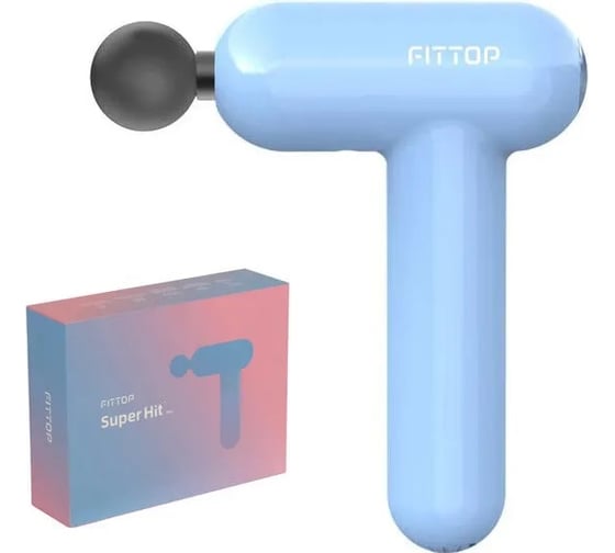Перкуссионный массажер Fittop SuperHit Mini, голубой FSM971 BLUE