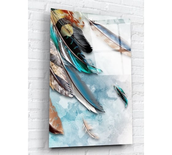 Картина на стекле ARTABOSKO Перо 2 40x60 WBR-01-631-04