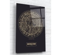 Картина на стекле ARTABOSKO Карта Москвы 40x60 WBR-07-265-04