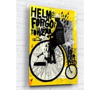 Картина на стекле ARTABOSKO Велосипедист.Лофт 40x60 LMR-02-07-04