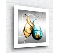 Картина на стекле ARTABOSKO Море в бокале 3 40x40 WBR-01-1203-03