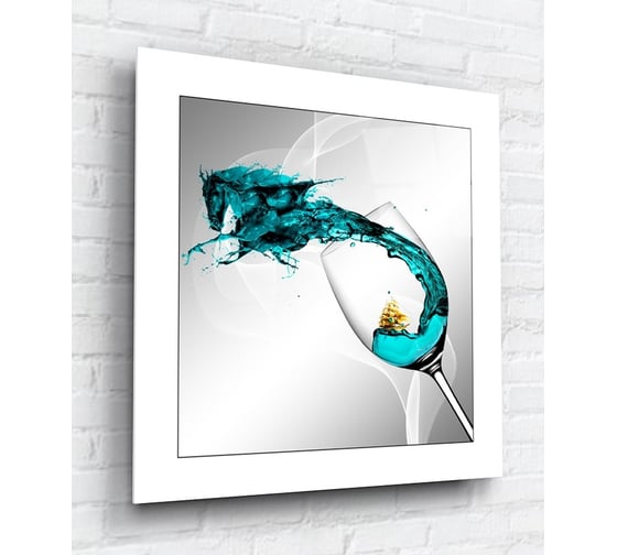 Картина на стекле ARTABOSKO Море в бокале 1 40x40 WBR-01-1201-03