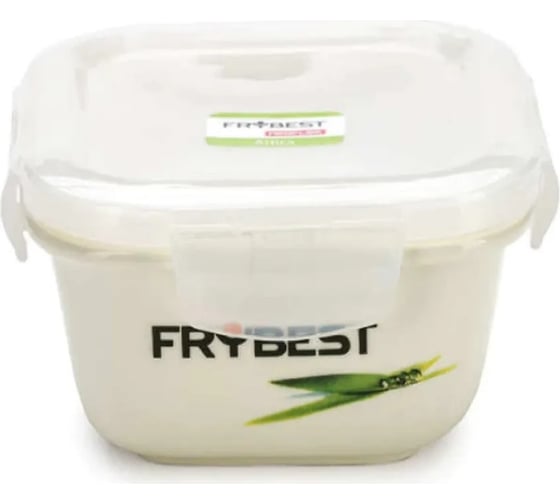 Квадратный контейнер Frybest фарфор, 300 мл, 13.7x12.7x6.6 см BF-030 1