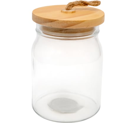 Банка для сыпучих продуктов Walmer Ambry с деревянной крышкой, 0.7 л W05190670