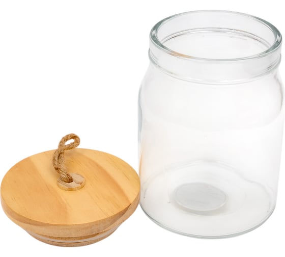 Банка для сыпучих продуктов Walmer Ambry с деревянной крышкой, 0.7 л W05190670