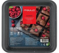 Квадратный противень Moulinvilla Raspberry с антипригарным покрытием 23x22x5 см RBWP-024