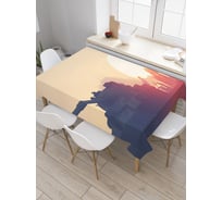 Прямоугольная скатерть JoyArty Закат войны из сатена tc_20151_120x145