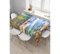 Прямоугольная скатерть JoyArty Горная река из сатена tc_27927_120x145