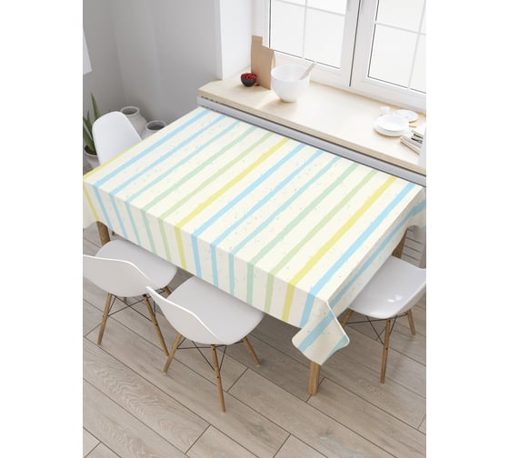 Прямоугольная скатерть JoyArty Полосатые просторы из сатена tc_20776_120x145 1