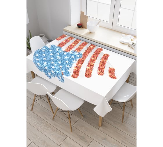 Прямоугольная скатерть JoyArty Сердце Америки из сатена tc_20734_120x145 1
