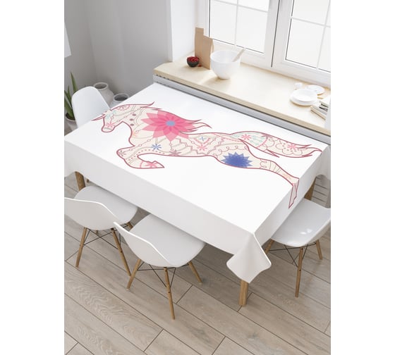 Прямоугольная скатерть JoyArty Звездный единорог из сатена tc_4966_120x145 1