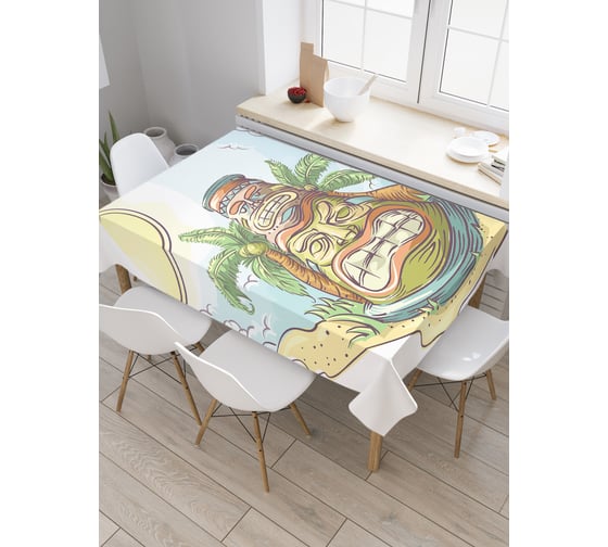 Прямоугольная скатерть JoyArty Злобная фигура из сатена tc_3504_120x145 1