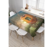 Прямоугольная скатерть JoyArty Карета из тыквы из сатена tc_3532_120x145