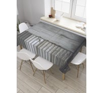 Прямоугольная скатерть JoyArty Дверь сарая из сатена tc_36263_120x145