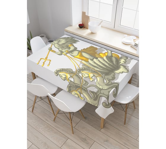 Прямоугольная скатерть JoyArty Кони посейдона из сатена tc_21715_120x145 1