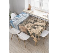 Прямоугольная скатерть JoyArty Каменистая пустыня из сатена tc_20761_120x145