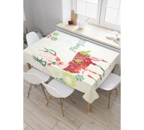 Прямоугольная скатерть JoyArty Рождественский олень из сатена tc_20019_120x145