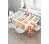 Прямоугольная скатерть JoyArty Коллекция билетов из сатена tc_29703_120x145