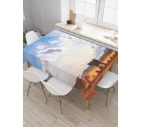 Прямоугольная скатерть JoyArty Пустынный конь из сатена tc_23106_120x145