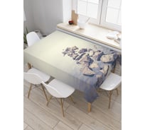 Прямоугольная скатерть JoyArty Каменная дорога из сатена tc_29219_120x145