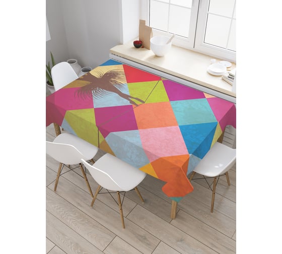 Прямоугольная скатерть JoyArty Канатоходка из сатена tc_32185_120x145 1