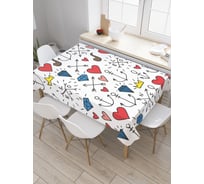 Прямоугольная скатерть JoyArty Морская любовь из сатена tc_2830_120x145