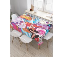 Прямоугольная скатерть JoyArty Коллаж с черепами из сатена tc_2940_120x145