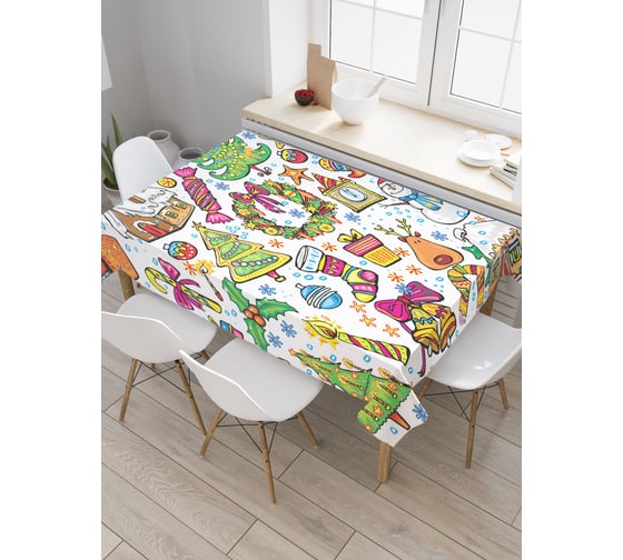 Прямоугольная скатерть JoyArty Радостная атмосфера из сатена tc_20275_120x145 1