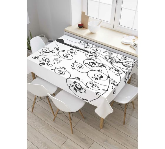 Прямоугольная скатерть JoyArty Платье с завитками из сатена tc_4854_120x145 1