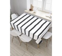 Прямоугольная скатерть JoyArty Рисованные полоски из сатена tc_28862_120x145