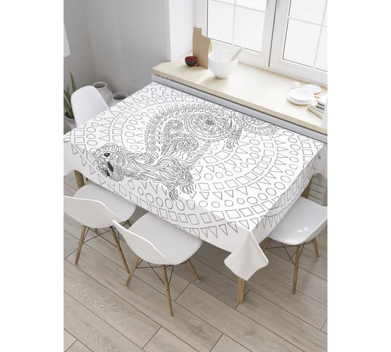 Прямоугольная скатерть JoyArty Соболиный мотив из сатена tc_31936_120x145 1