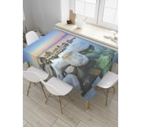 Прямоугольная скатерть JoyArty Камни в прозрачной воде из сатена tc_8533_120x145