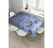 Прямоугольная скатерть JoyArty Зимняя ночь в лесу из сатена tc_32854_120x145