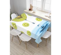 Прямоугольная скатерть JoyArty Море киви из сатена tc_7445_120x145