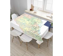 Прямоугольная скатерть JoyArty Карта Штат Мэн из сатена tc_7196_120x145
