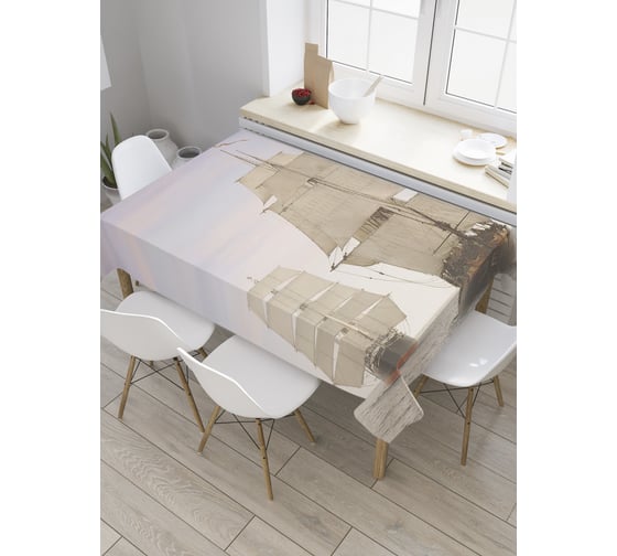 Прямоугольная скатерть JoyArty Дальная морская экспедиция из сатена tc_27903_120x145 1