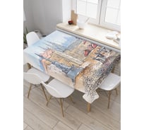 Прямоугольная скатерть JoyArty Городская зарисовка из сатена tc_31451_120x145
