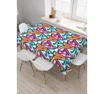 Прямоугольная скатерть JoyArty Геометрическое граффити из сатена tc_29034_120x145
