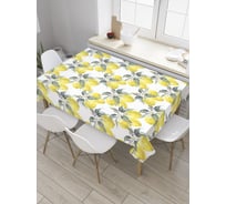 Прямоугольная скатерть JoyArty Решетка из лимонов из сатена tc_31931_120x145