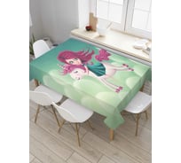 Прямоугольная скатерть JoyArty Повелительница Единорогов из сатена tc_59617_120x145