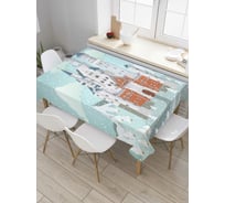 Прямоугольная скатерть JoyArty Зимний замок из сатена tc_3362_120x145
