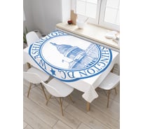 Прямоугольная скатерть JoyArty Значек Вашингтон Ди-Си из сатена tc_5398_120x145