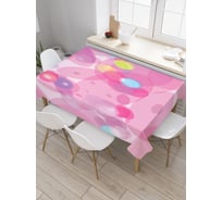 Прямоугольная скатерть JoyArty Розовые лепестки из сатена tc_29363_120x145