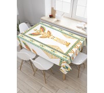 Прямоугольная скатерть JoyArty Египетские статуэтки из сатена tc_19727_120x145
