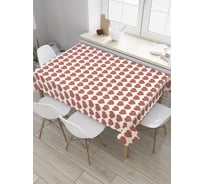 Прямоугольная скатерть JoyArty Ряды сердечек из сатена tc_31700_120x145